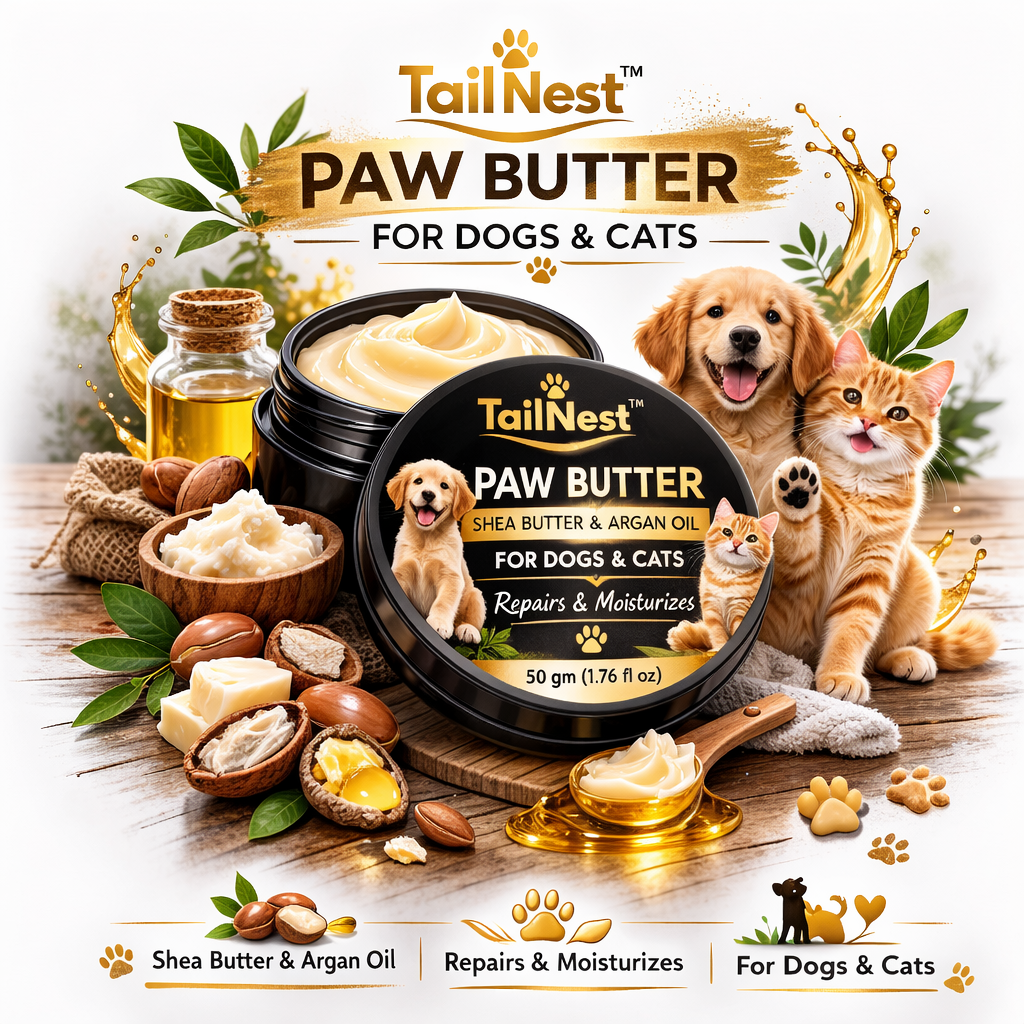 Tailnest Paw Butter for Dogs & Cats – Deep Repair with Shea Butter & Argan Oil
