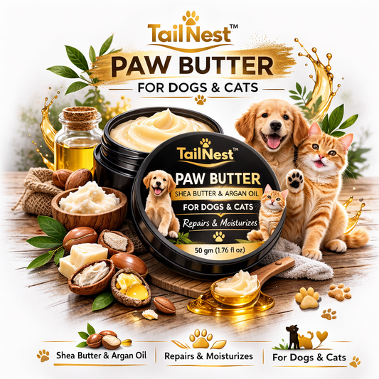 Tailnest Paw Butter for Dogs & Cats – Deep Repair with Shea Butter & Argan Oil