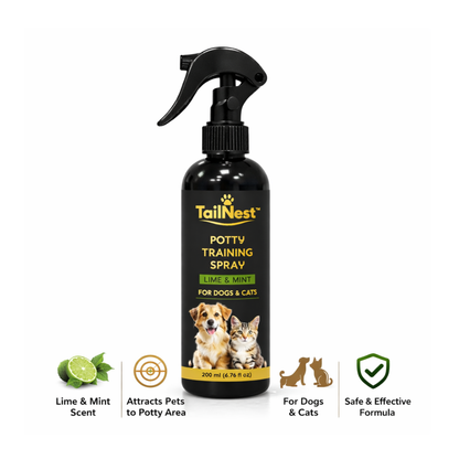 🐾 TailNest™ Potty Training Spray (Lime & Mint)