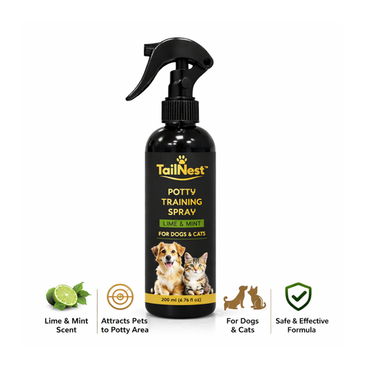 🐾 TailNest™ Potty Training Spray (Lime & Mint)
