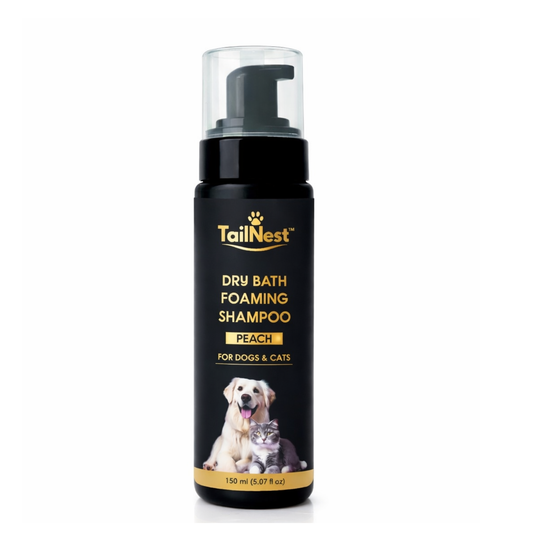 🐾 TailNest™ Dry Bath Foaming Shampoo (Peach)