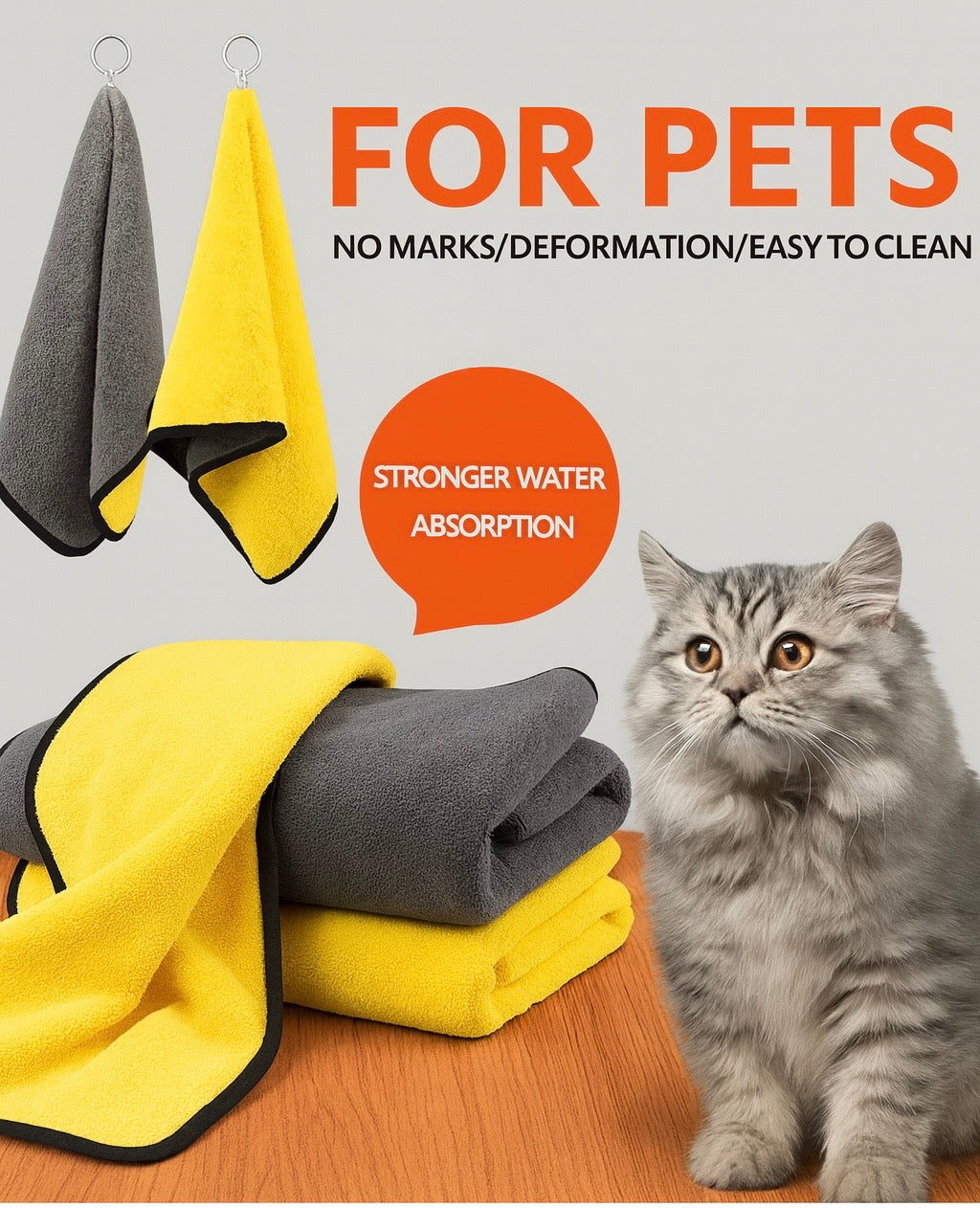 Tailnest™ UltraSoft Pet Drying Towel – Quick Dry, Super Absorbent