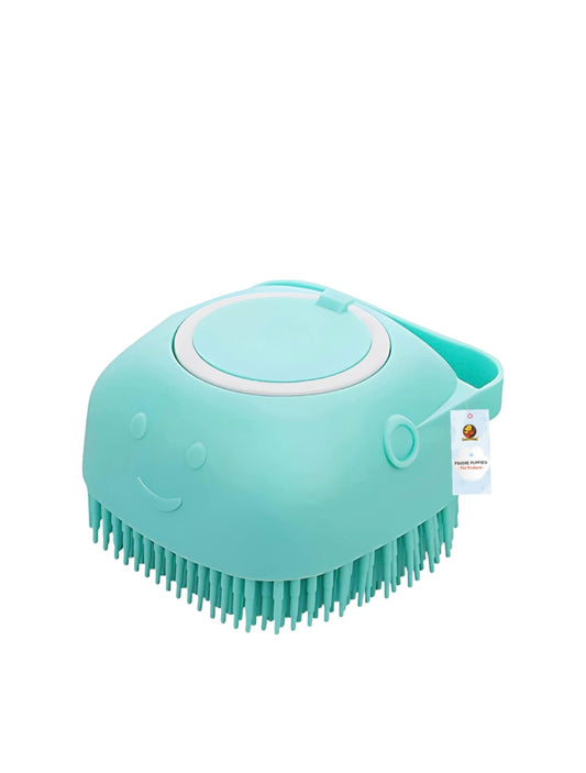 Tailnest 2-in-1 Silicone Pet Bath Brush with Shampoo Dispenser for Dogs & Cats
