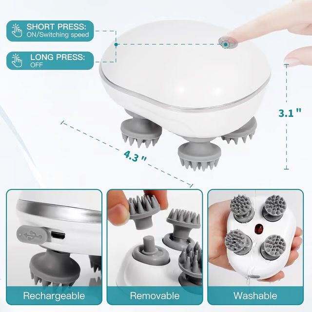 Tailnest Pet Scalp Massager – Perfect for Cats & Dogs