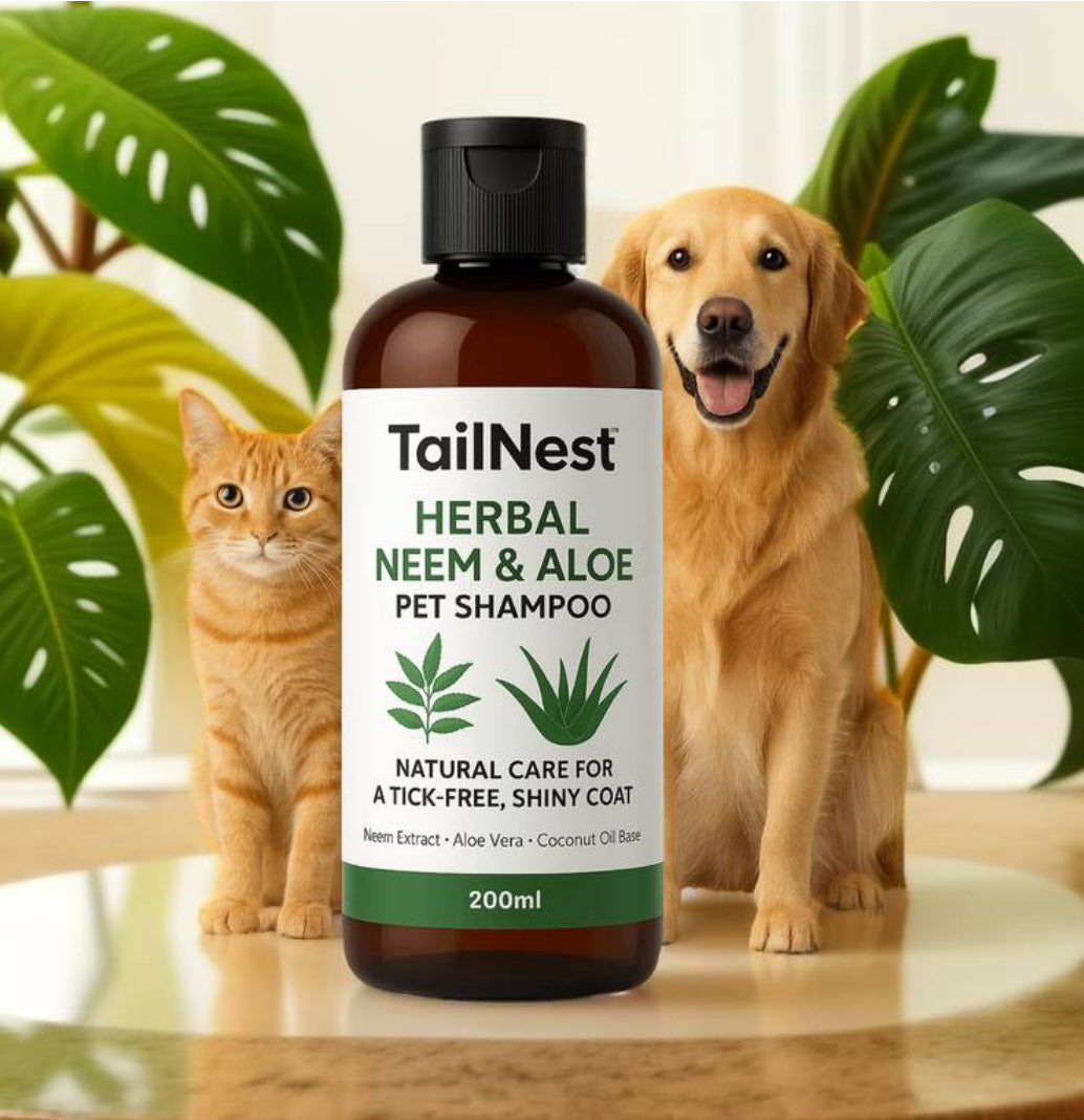 TailNest Herbal Neem & Aloe Pet Shampoo
