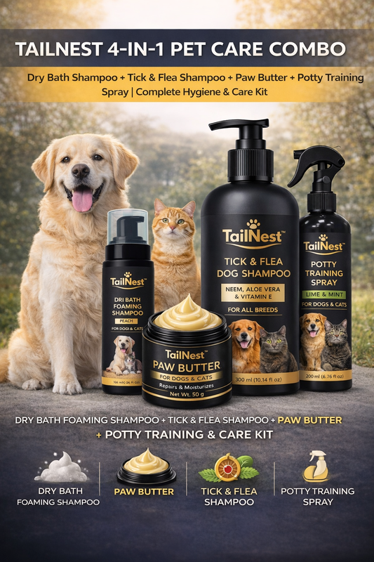 TailNest 4-in-1 Pet Care Combo for Dogs & Cats