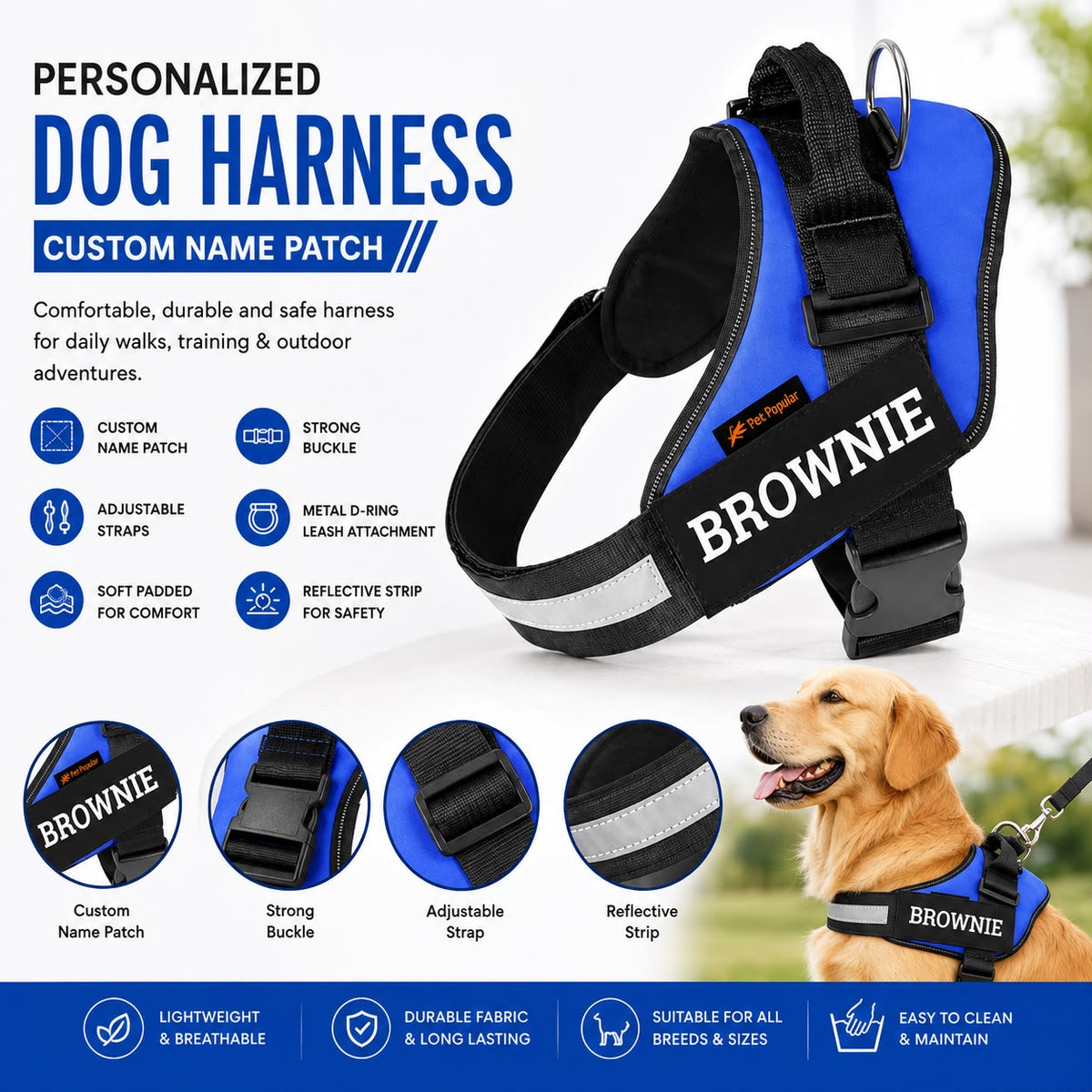 TaiLNest Premium Adjustable Dog Harness