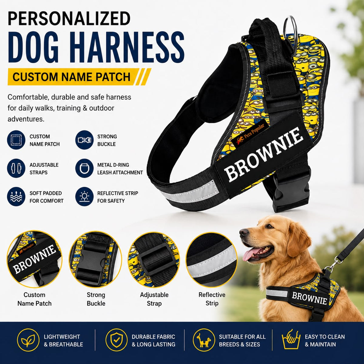 TaiLNest Premium Adjustable Dog Harness