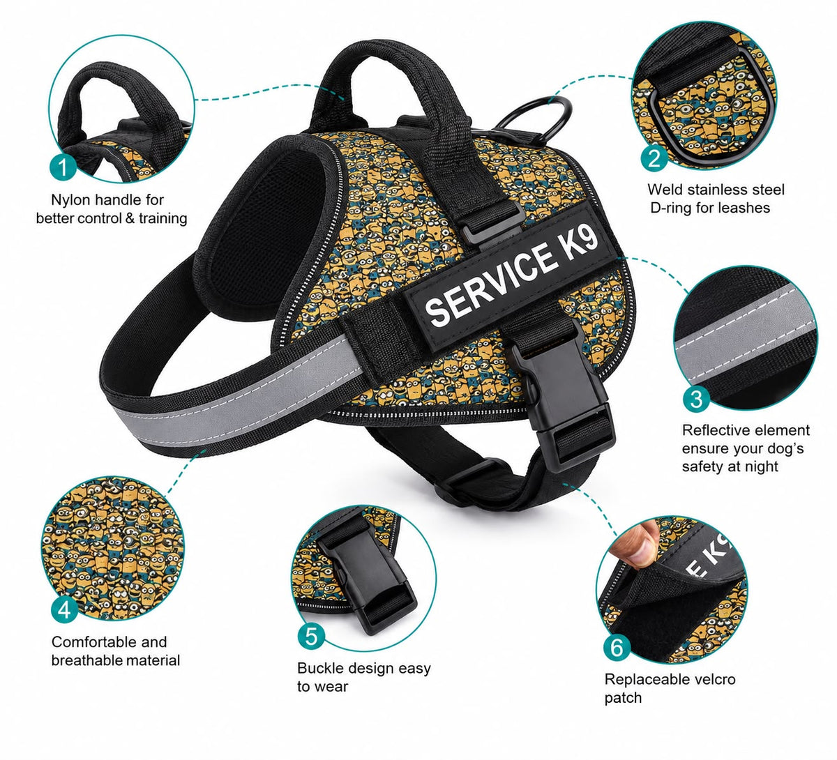 TaiLNest Premium Adjustable Dog Harness
