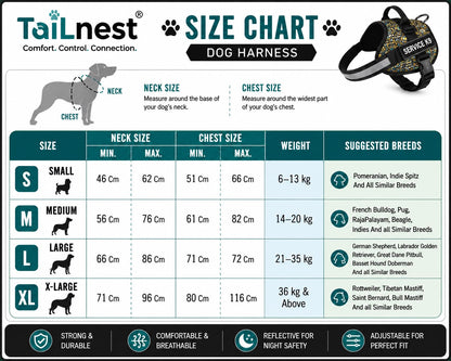 TaiLNest Premium Adjustable Dog Harness